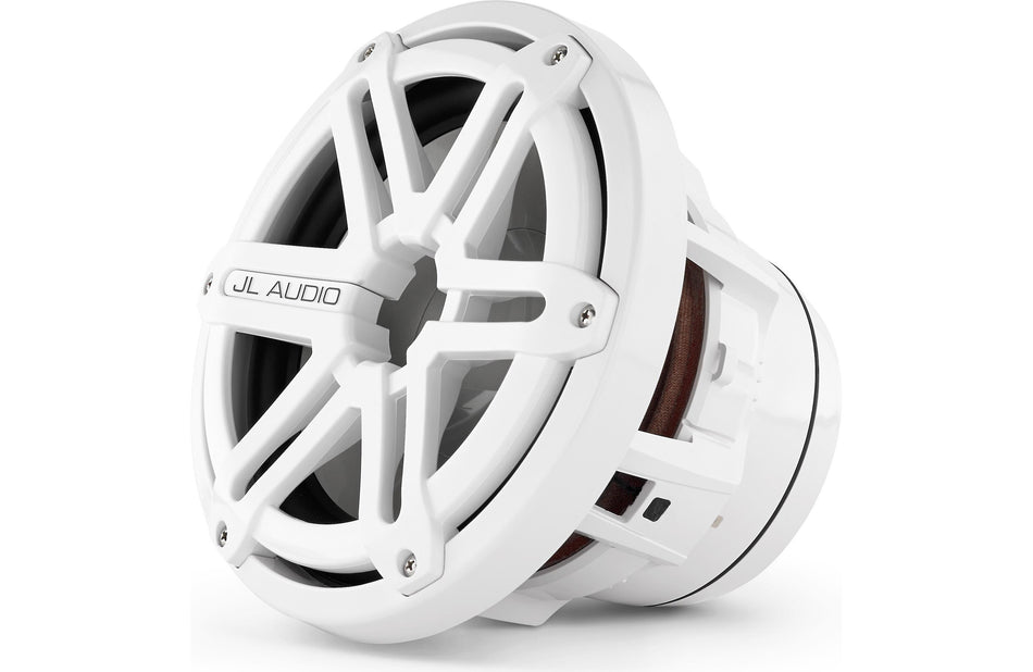 JL Audio M8W5-SG-WH, M Series Marine 8" 4-Ohm Subwoofer, Enclosed Use, White Sport Grille, 200W
