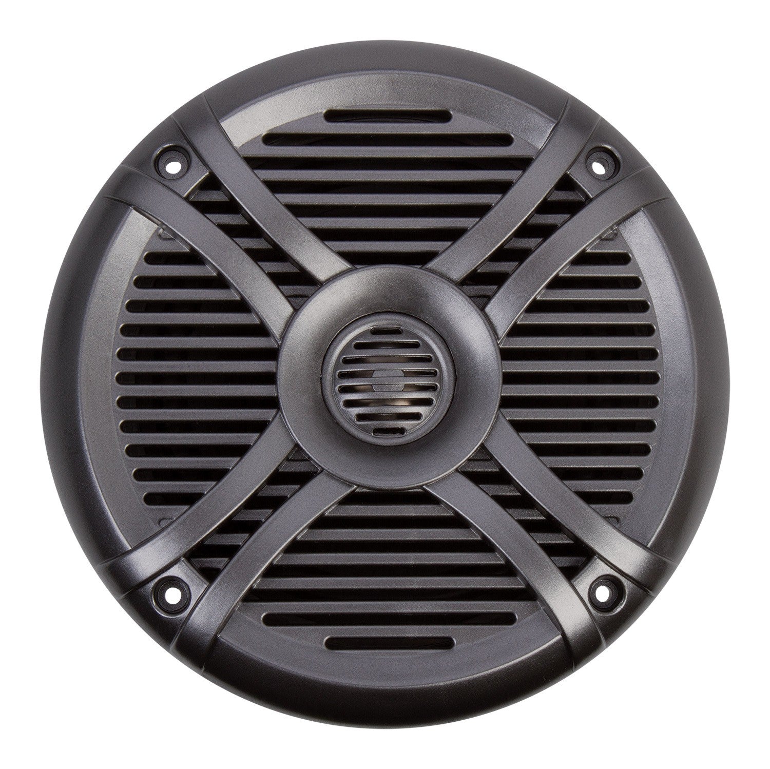 Power Acoustik MF-65WT, Marine Grade 6.5" Coaxial Speaker, White & Titanium Grills