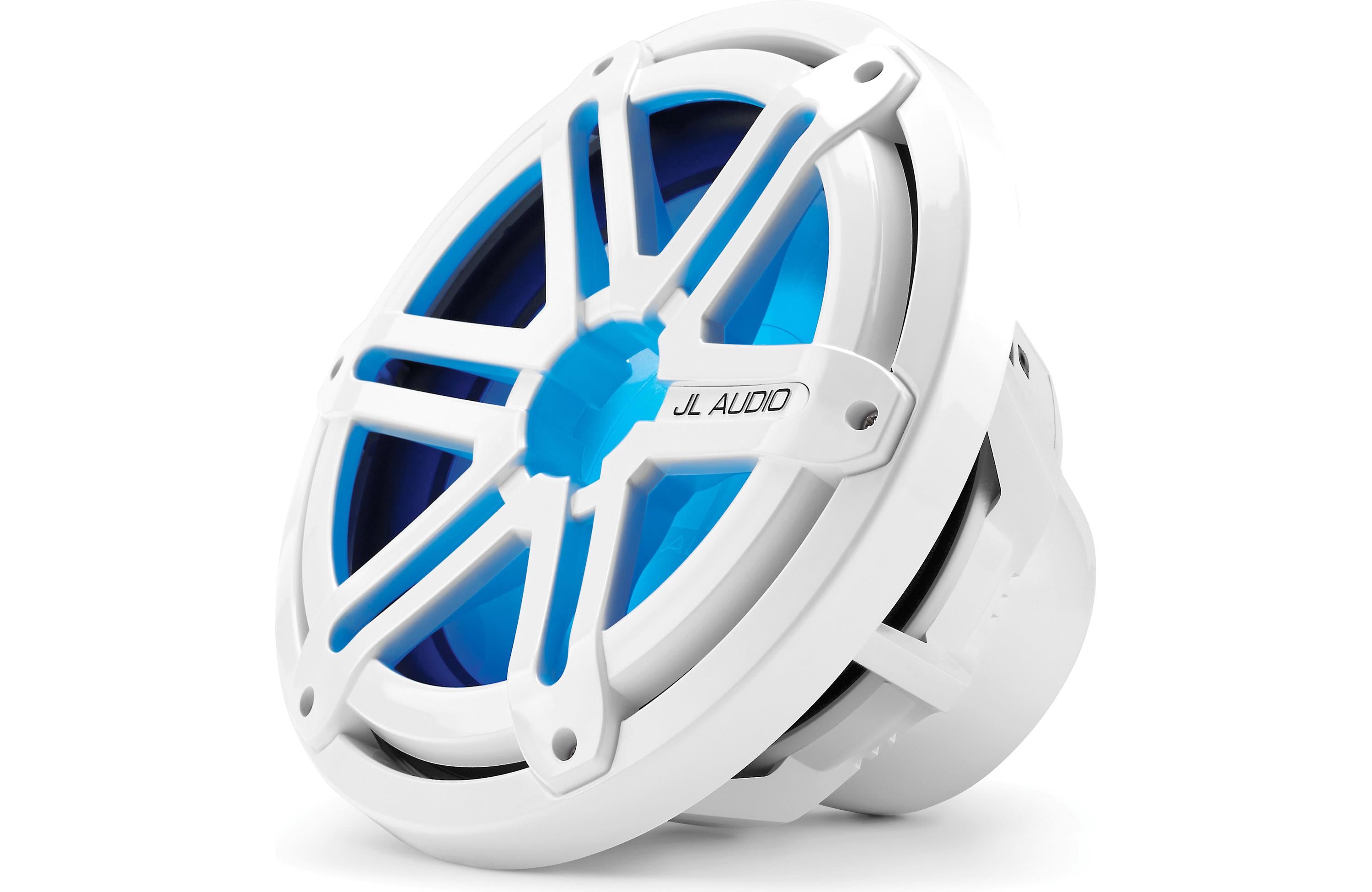 JL Audio MX10IB3-SG-WLD-B, MX Series Marine 10" SubwooferWith LED, 4-Ohm, Infinite Baffle, White Sport Grille, 175W