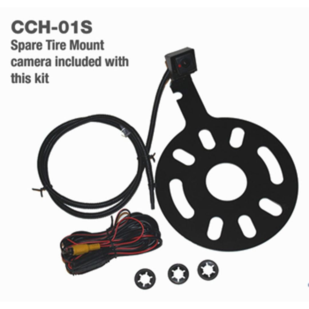 Crux RVCCH-75WT, Sightline Safety-View Integration Rear-View & VIM Integration with Spare Tire Mount Camera For Jeep Wrangler