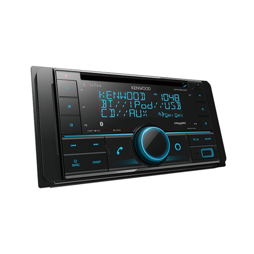 Kenwood DPX594BT, eXcelon Double Din CD Receiver w/ Bluetooth, Front USB, SiriusXM Ready - Alexa Built-in