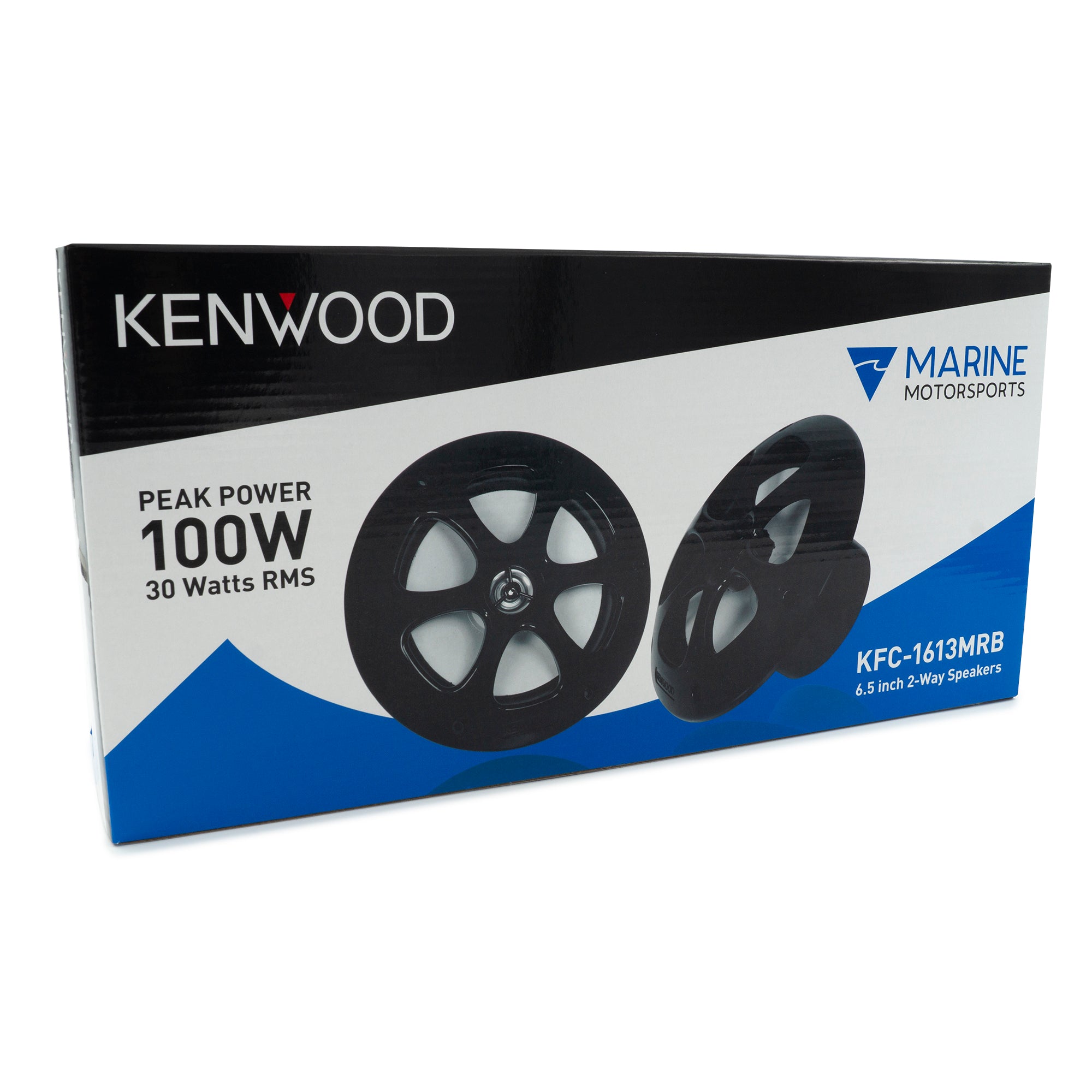 Kenwood KFC-1613MRB, 6.2" 2-Way Marine / Motorsports Speaker - 100W Peak (Black)
