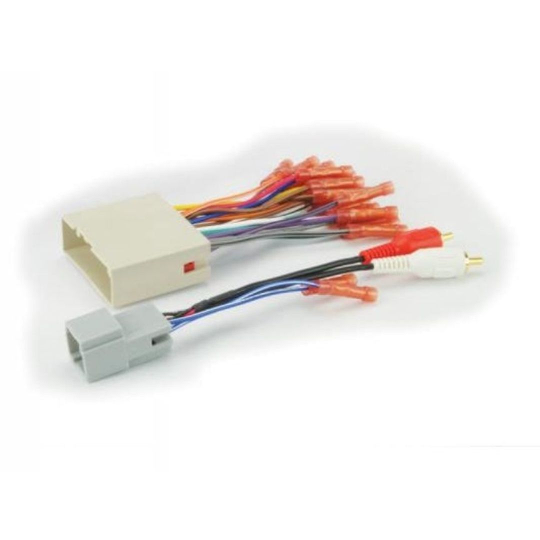 Scosche FDK11BCB, 2003-2008 Ford Premium Sound Or Audiophile; Power/Speaker And RCA To Sub Amp Input Connectors w/ Butt Connectors