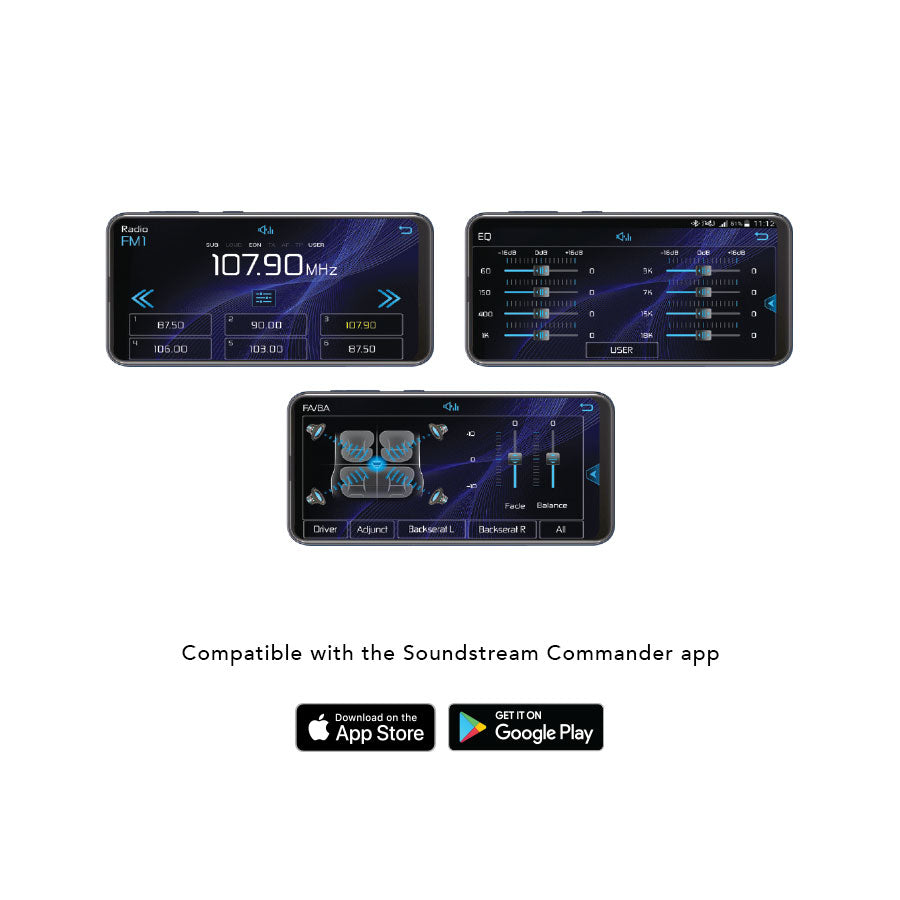 Soundstream VM-26BPW, 1-DIN Digital Audio Head Unit, USB/SD, Bluetooth, Phone Holder w/APP & Wireless Charging