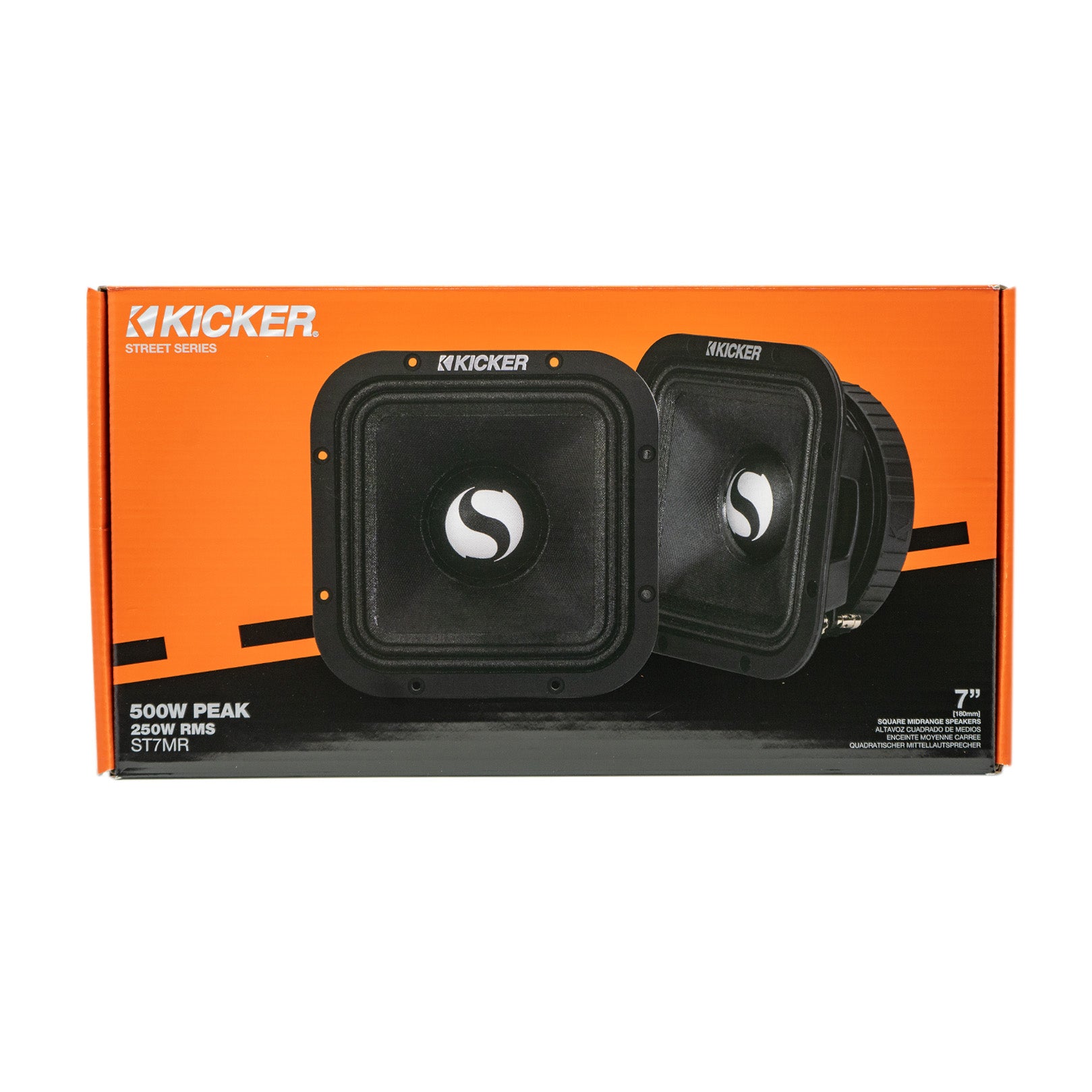 Kicker ST7MR, Street Series 7" 4 Ohm Square Midrange - Pair (49ST7MR4)
