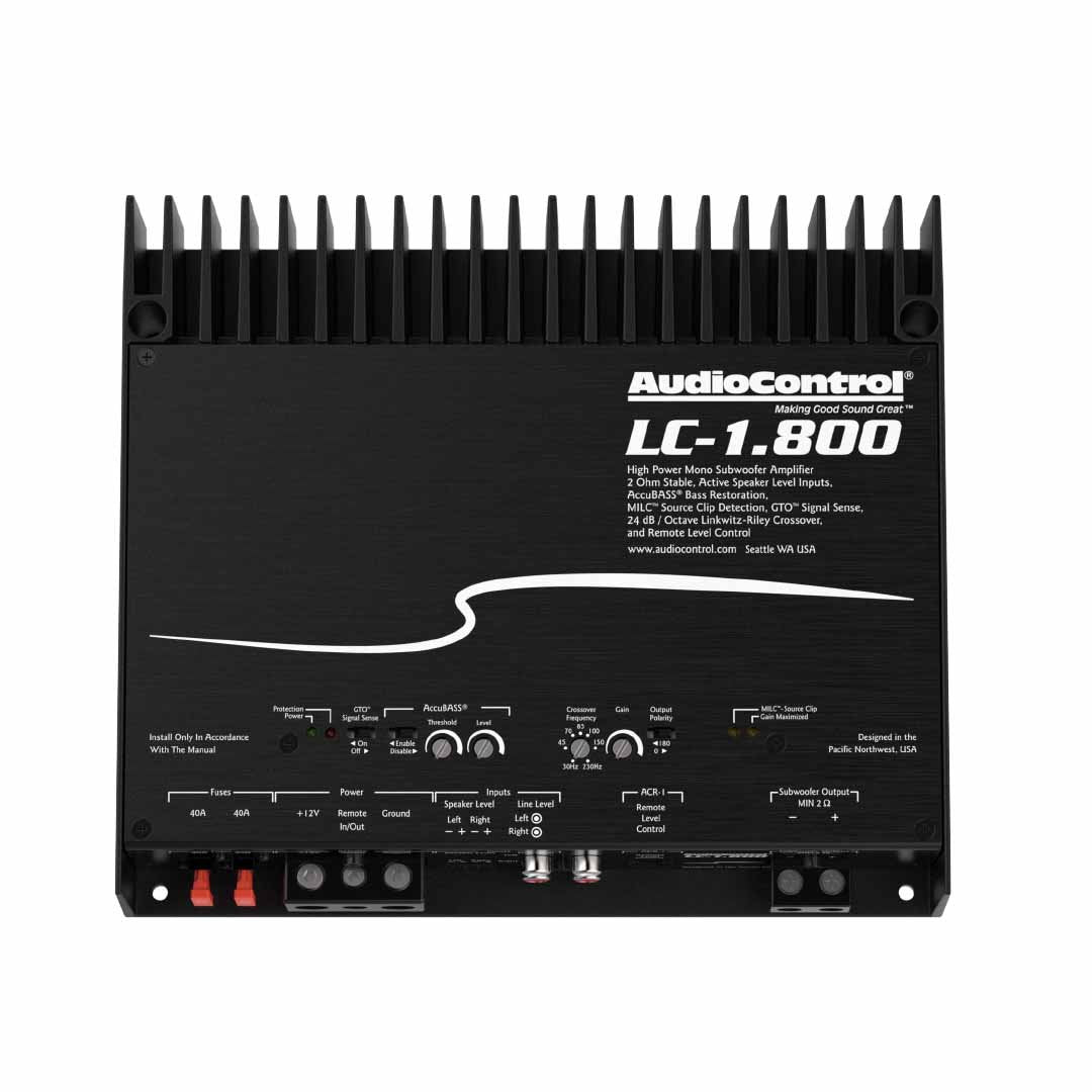 AudioControl LC-1.800, LC Series Class D Monoblock Subwoofer Amplifier - 800W RMS