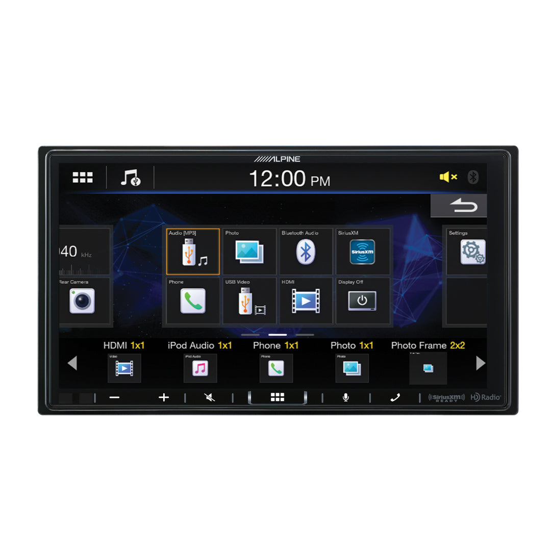 Alpine iLX-407, 7" Double-DIN Shallow Chassis Digital Media Receiver w/ Apple CarPlay and Android Auto