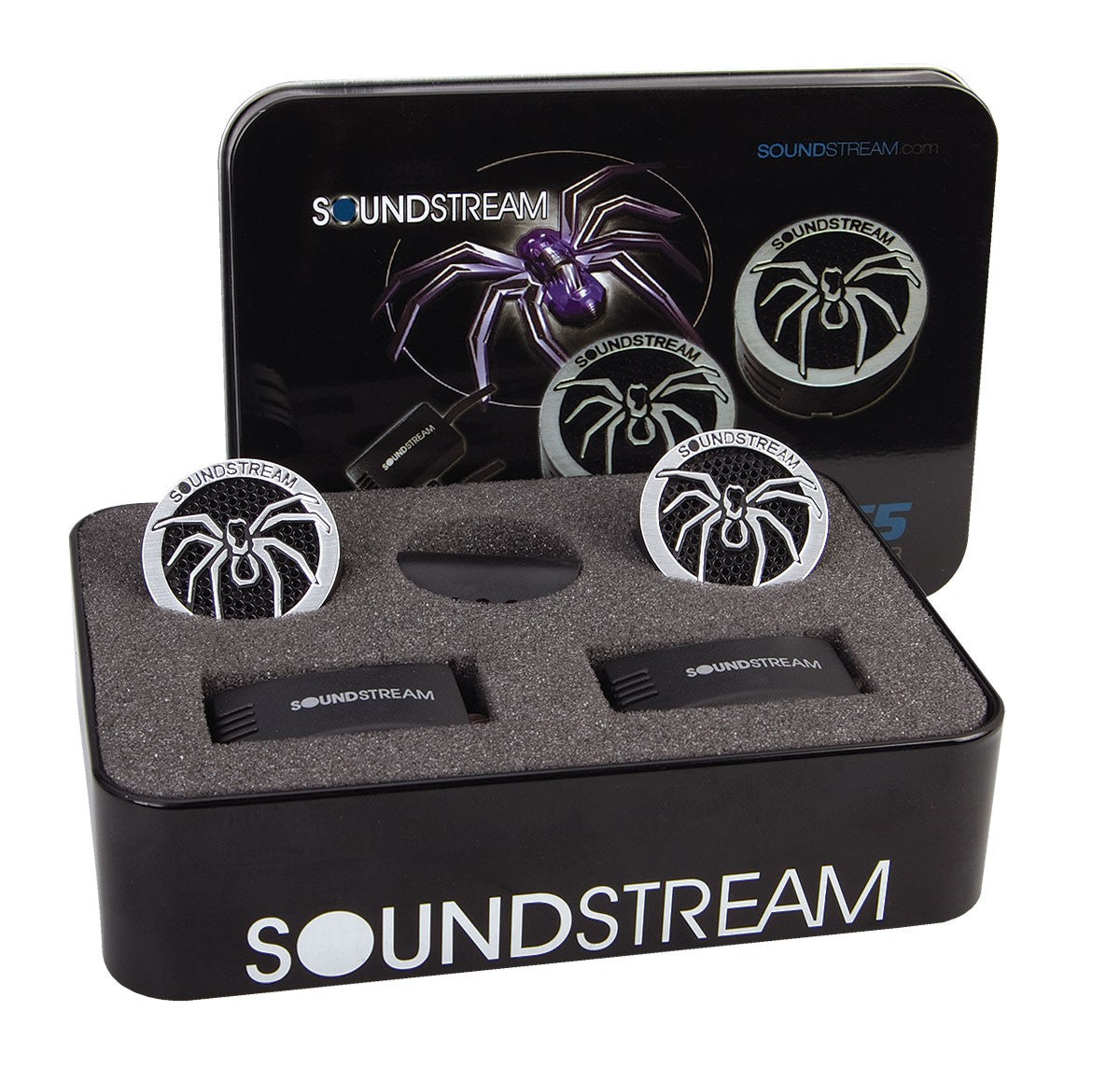 Soundstream TWT.5, 1" PEI Dome Tweeter, 3 Way Mount w/ Passive Crossovers