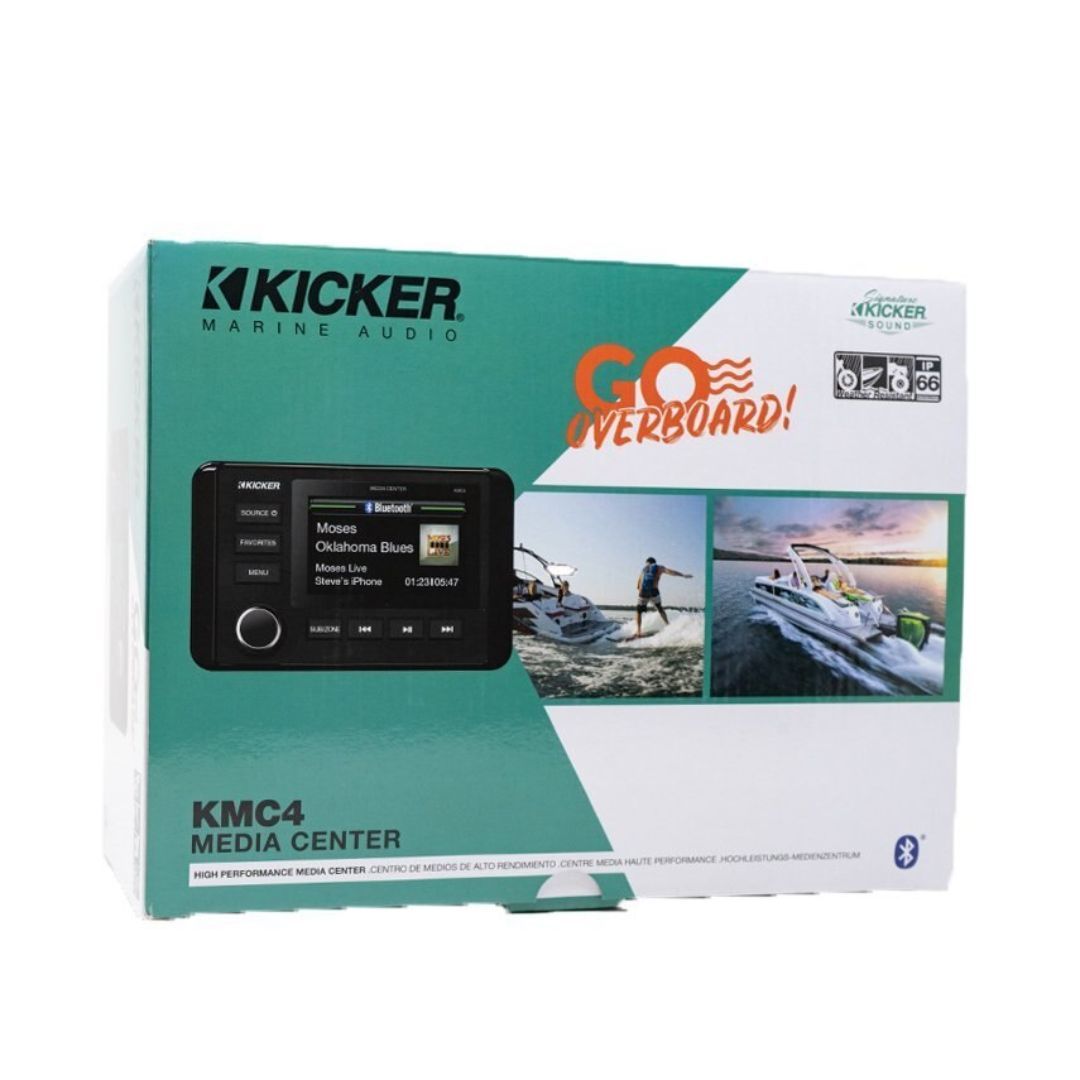 Kicker KMC4, Weather-Resistant All-in-One Media Center w/Bluetooth® (46KMC4)