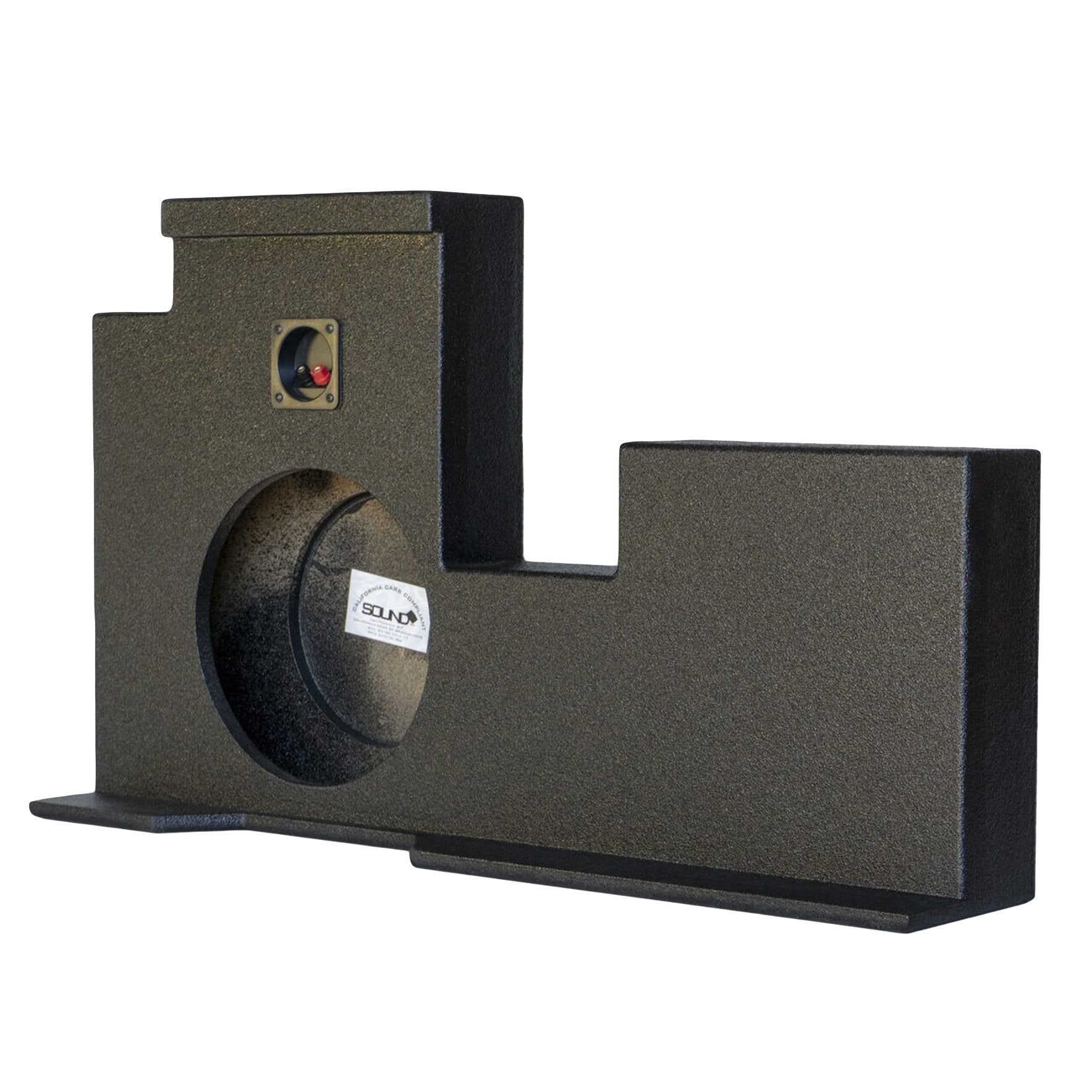 SoundBox Toyota Tundra Double Cab 2007-2017 Single 12" Downfire Subwoofer Enclosure, BedLiner Finish