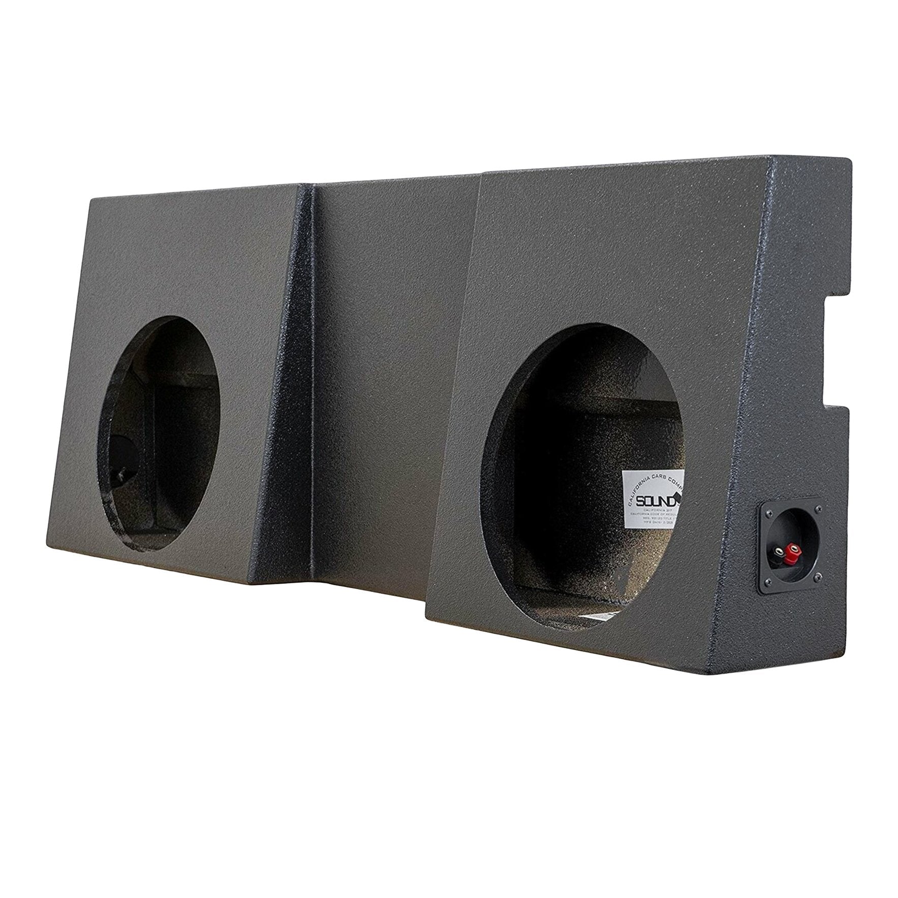 SoundBox Toyota Tacoma Double Cab 2005-2018 Dual 12" Frontfire Subwoofer Enclosure, BedLiner Finish