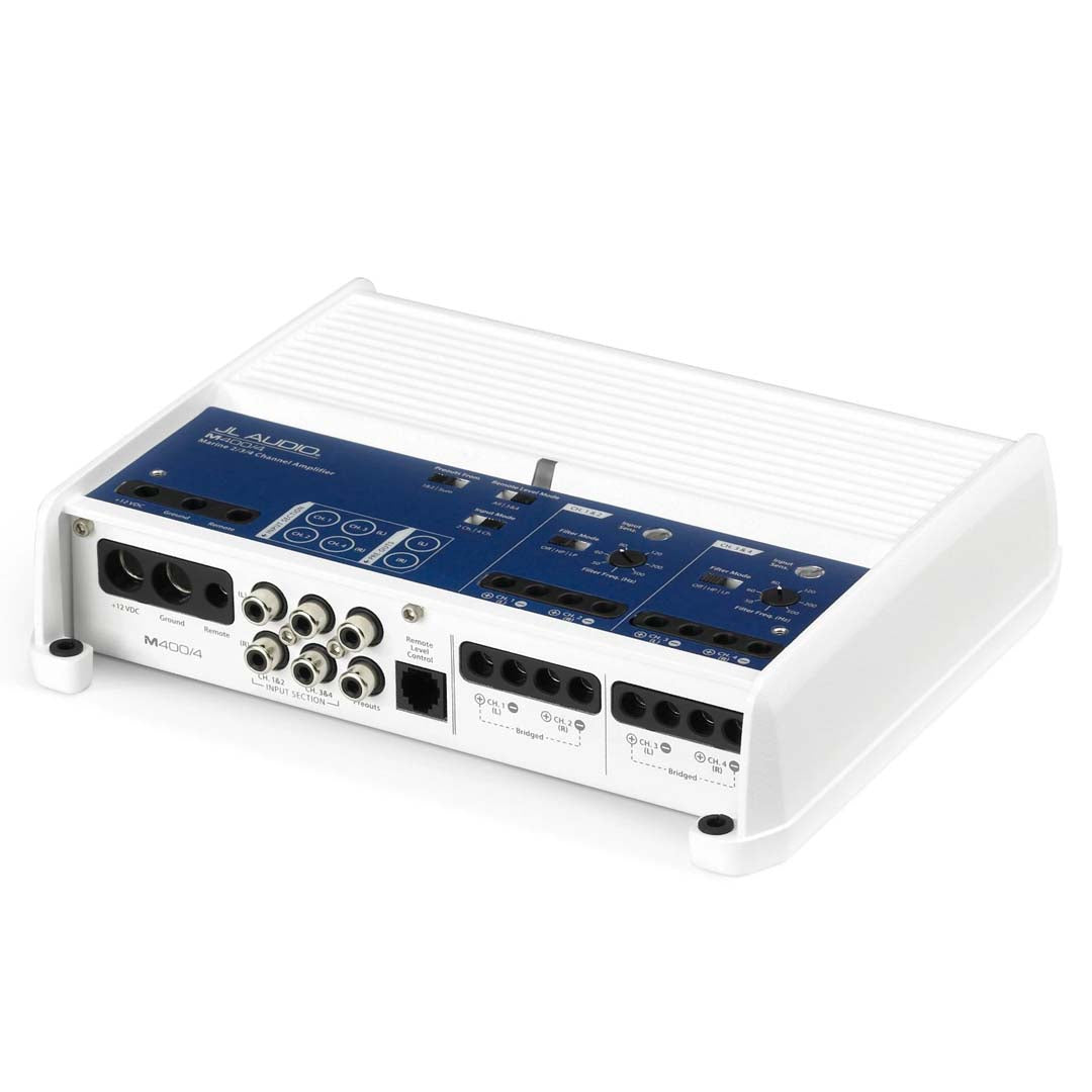 JL Audio M400/4, M Series Class D Marine Full Range 4-Ch Amplifier
