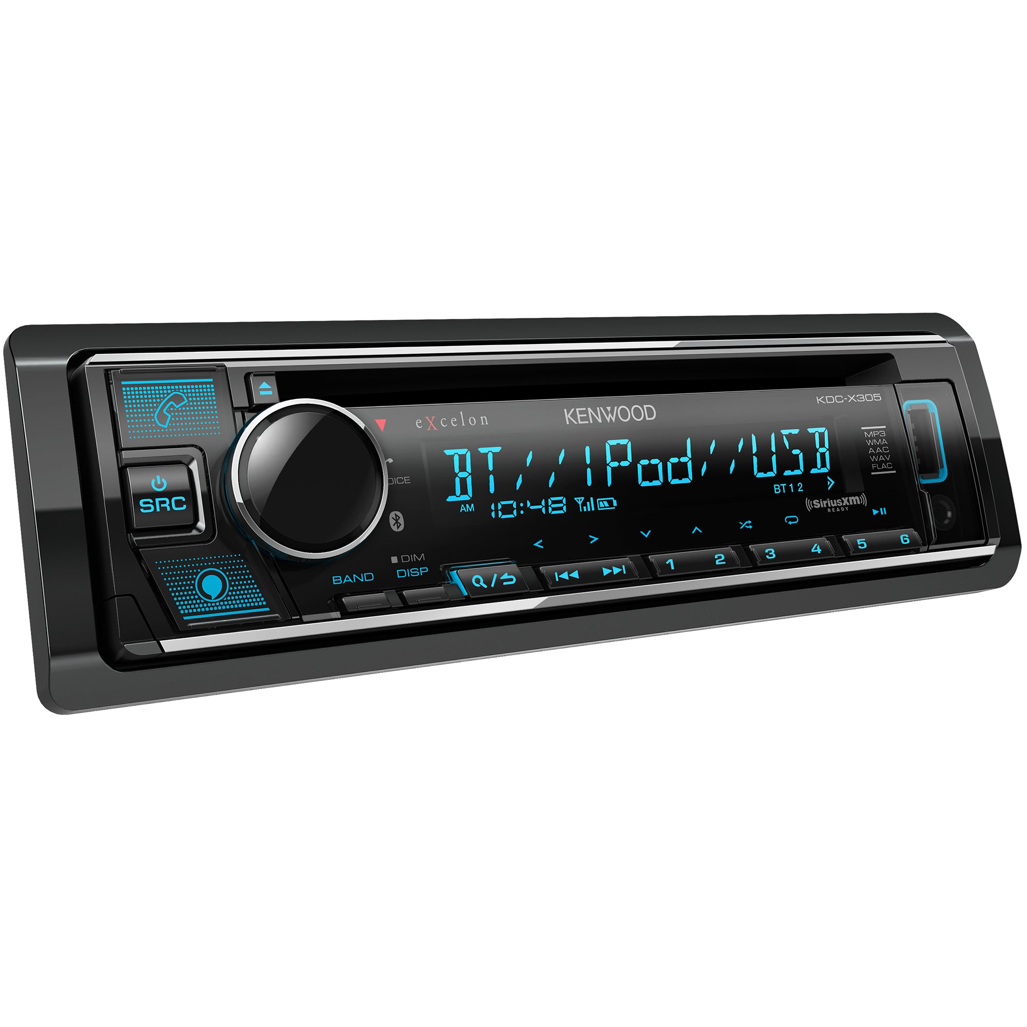Kenwood KDC-X305, eXcelon Bluetooth CD Receiver w/ Alexa, Front USB & Aux Input