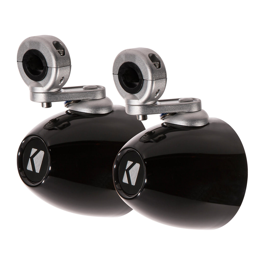 Kicker KMMTES, KMMTES Mini Tower Enclosures for 4" (100mm) Drivers, pair, Black (40KMMTES)