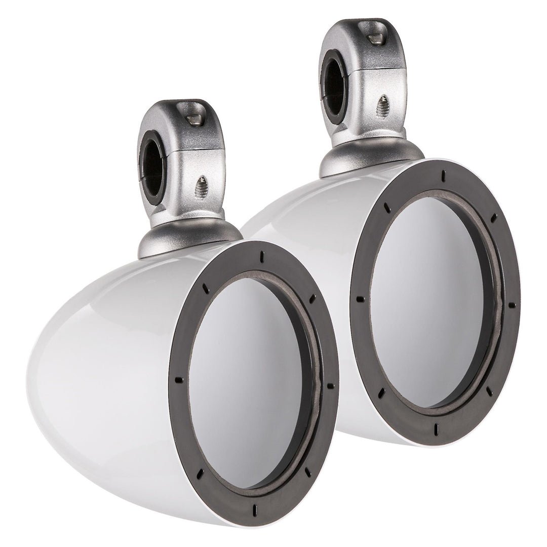 Kicker KMMTESW, KMMTES Mini Tower Enclosures for 4" (100mm) Drivers, pair, White (40KMMTESW)