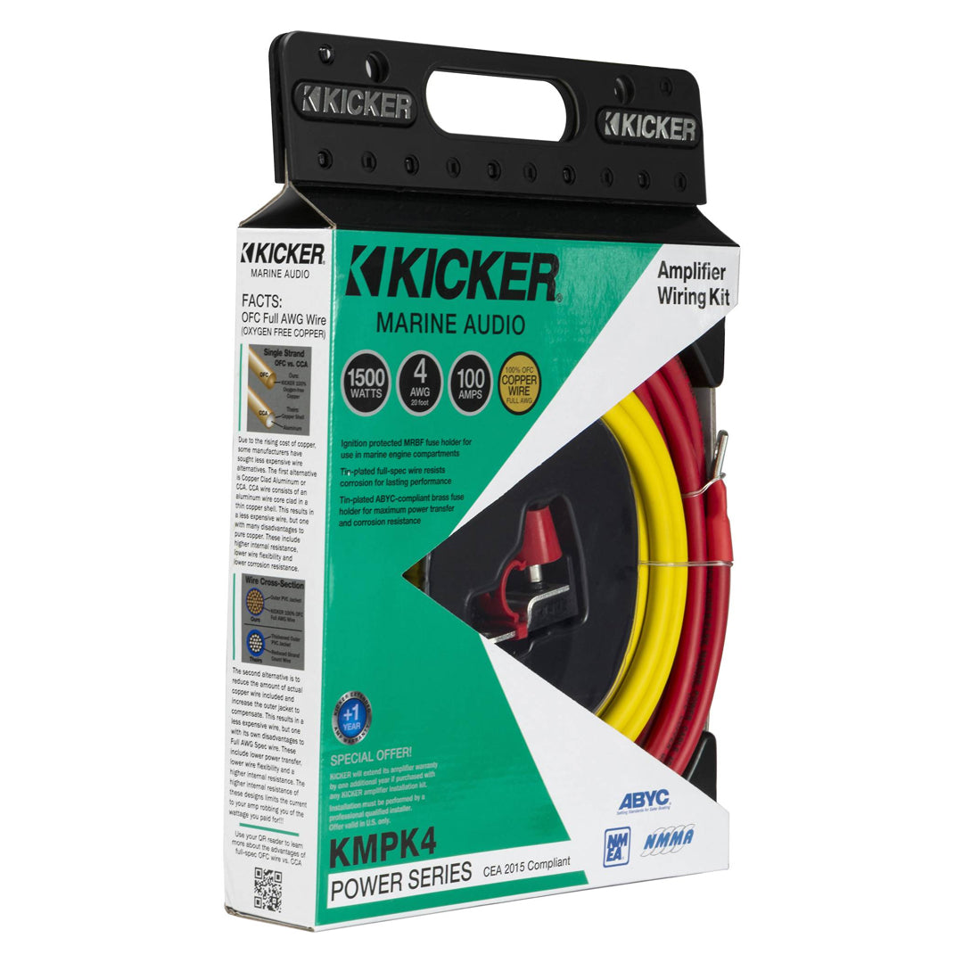 Kicker KMPK4, Marine 4 Awg Amp Power Kit (47KMPK4)