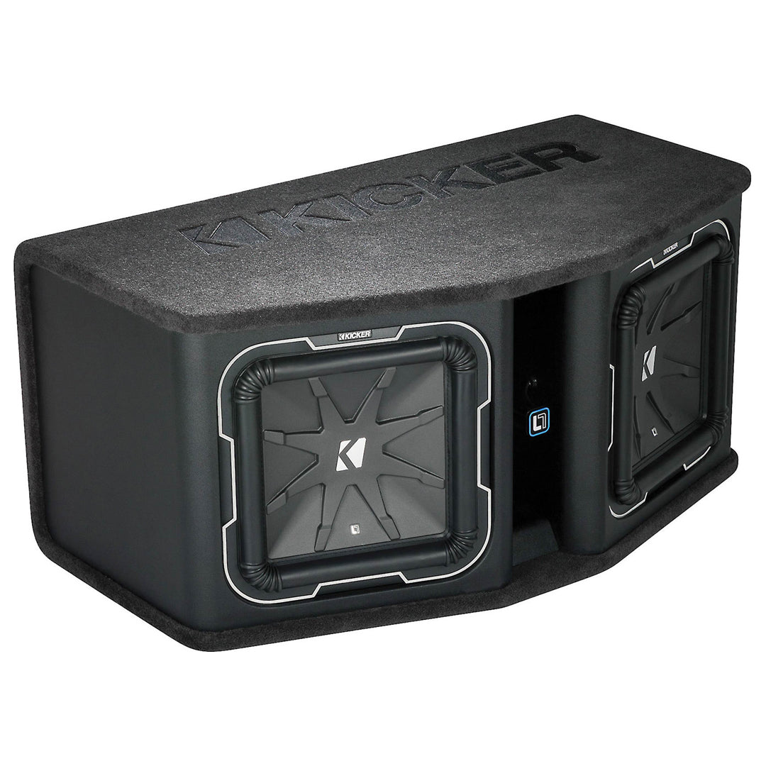 Kicker DL7122, DL712 Dual L7 12" Subwoofers in Vented Enclosure, 2-Ohm, 1800W (41DL7122)