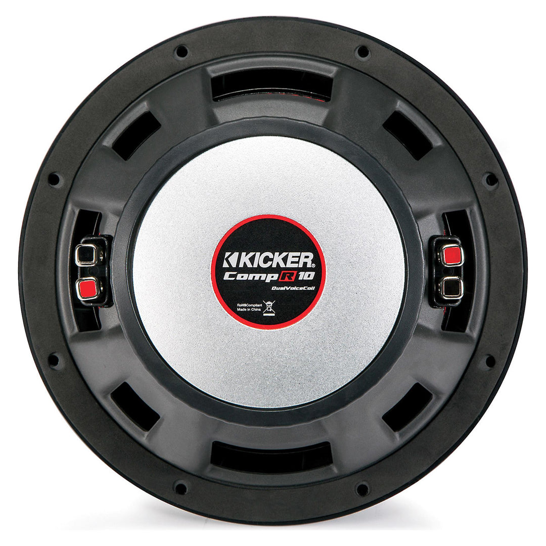 Kicker CWR104, CompR 10" Dual Voice Coil Subwoofer 4-Ohm, 400W (43CWR104)