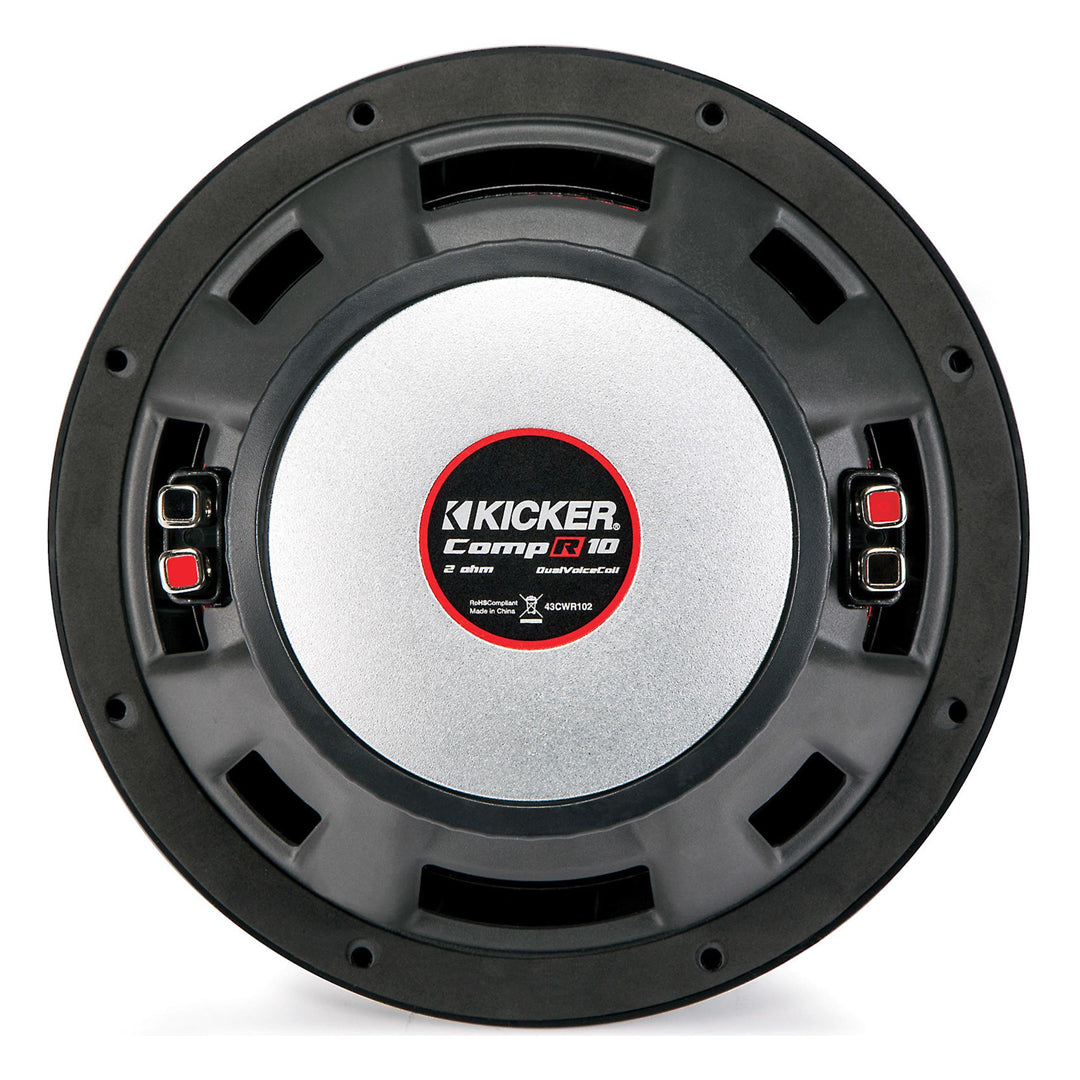 Kicker CWR102, CompR 10" Dual Voice Coil Subwoofer 2-Ohm, 400W (43CWR102)