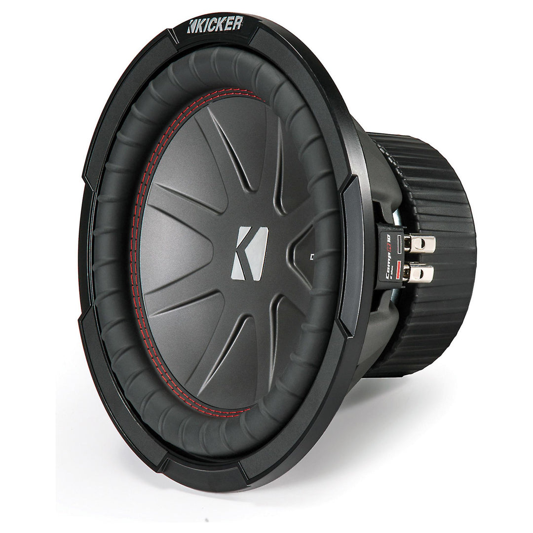Kicker CWR104, CompR 10" Dual Voice Coil Subwoofer 4-Ohm, 400W (43CWR104)