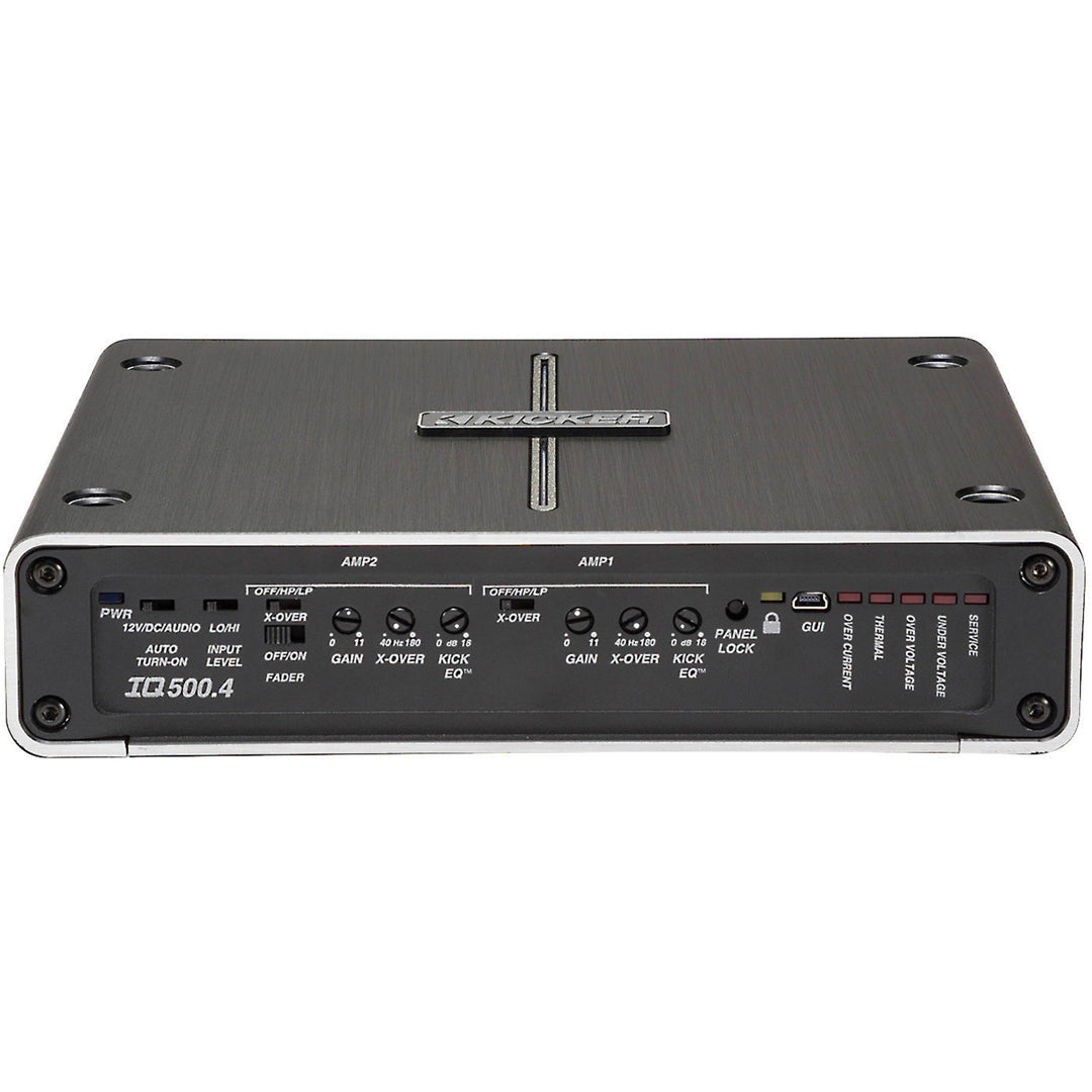 Kicker IQ5004, Q Class 4-Channel Full-Range Class D Amplifier - 500 Watts (42IQ5004)