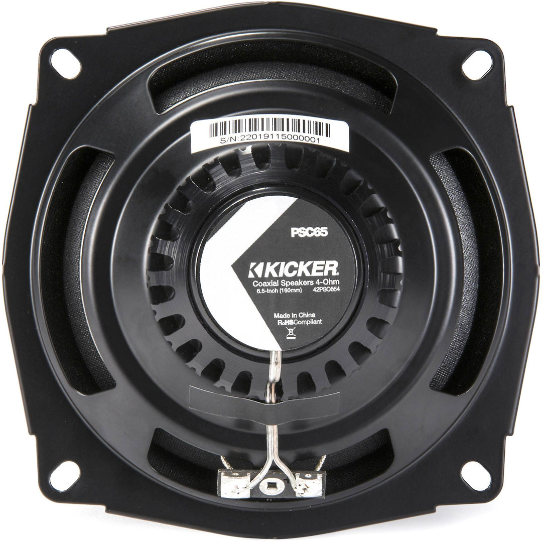 Kicker PSC654, PS Series 6.5" PowerSports Weather-Proof Coaxial Speakers, 4-Ohm (42PSC654)