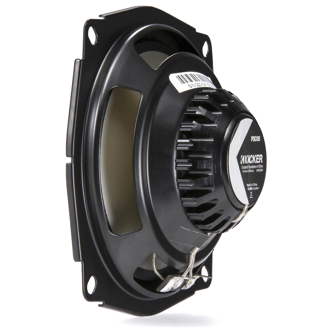 Kicker PSC654, PS Series 6.5" PowerSports Weather-Proof Coaxial Speakers, 4-Ohm (42PSC654)