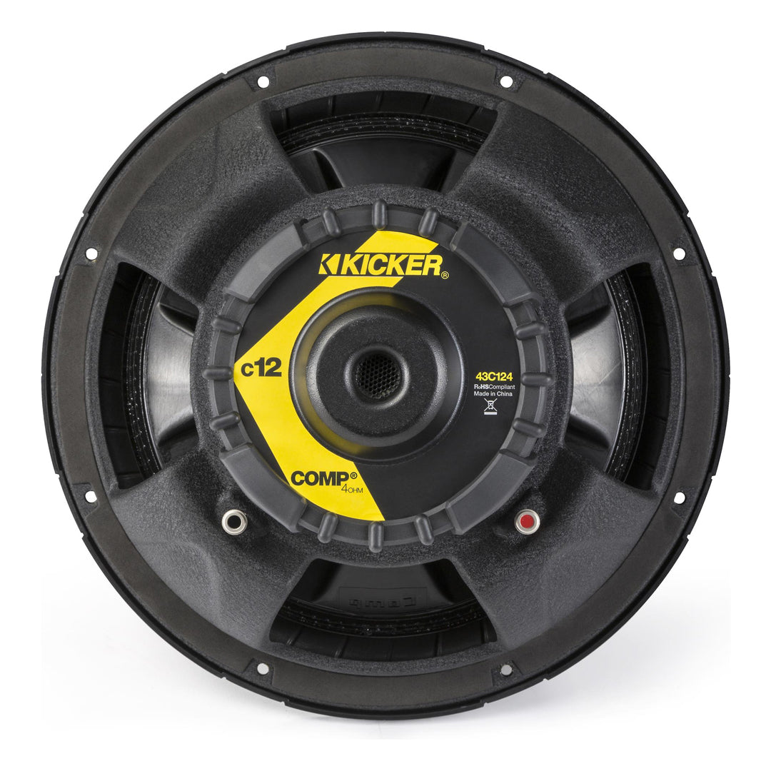 Kicker C124, Comp 12" Subwoofer, 4-Ohm, 150W (43C124)