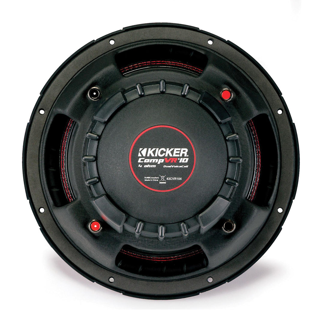 Kicker CVR104, CompVR 10" Dual Voice Coil Subwoofer 4-Ohm, 350W (43CVR104)