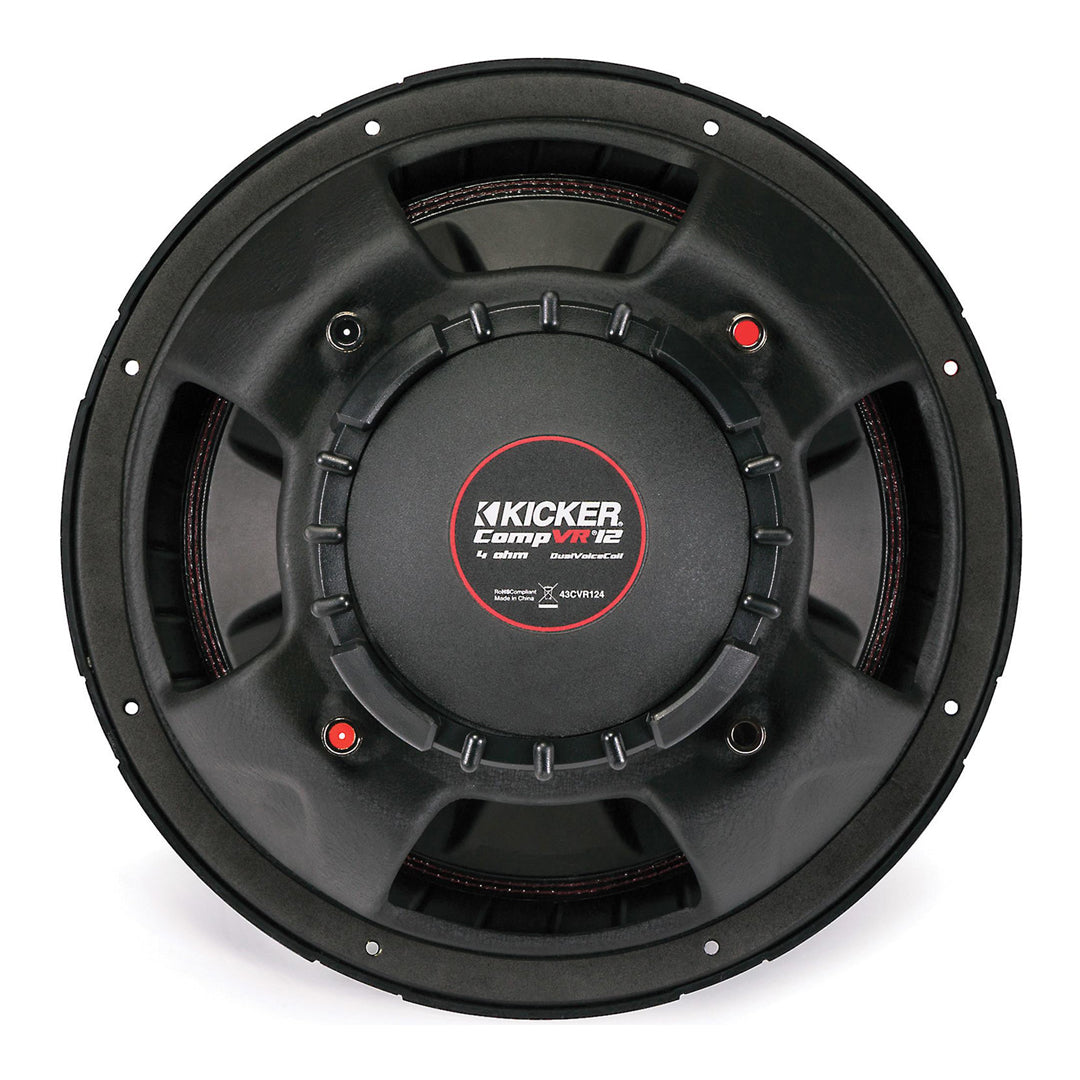 Kicker CVR124, CompVR 12" Dual Voice Coil Subwoofer 4-Ohm, 400W (43CVR124)