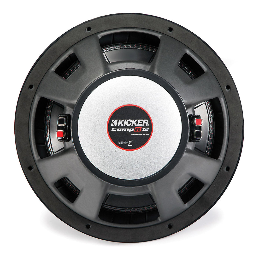 Kicker CWR124, CompR 12" Dual Voice Coil Subwoofer 4-Ohm, 500W (43CWR124)