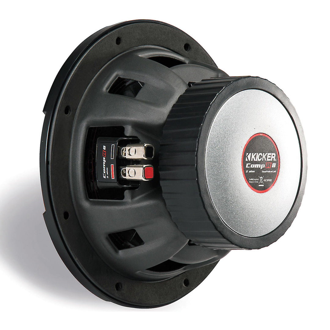 Kicker CWR82, CompR 8" Dual Voice Coil Subwoofer 2-Ohm, 300W (43CWR82)