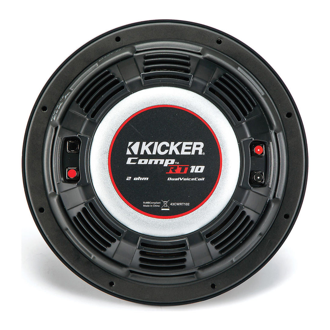 Kicker CWRT102, CompRT 10" Dual Voice Coil Subwoofer 2-Ohm, 400W (43CWRT102)