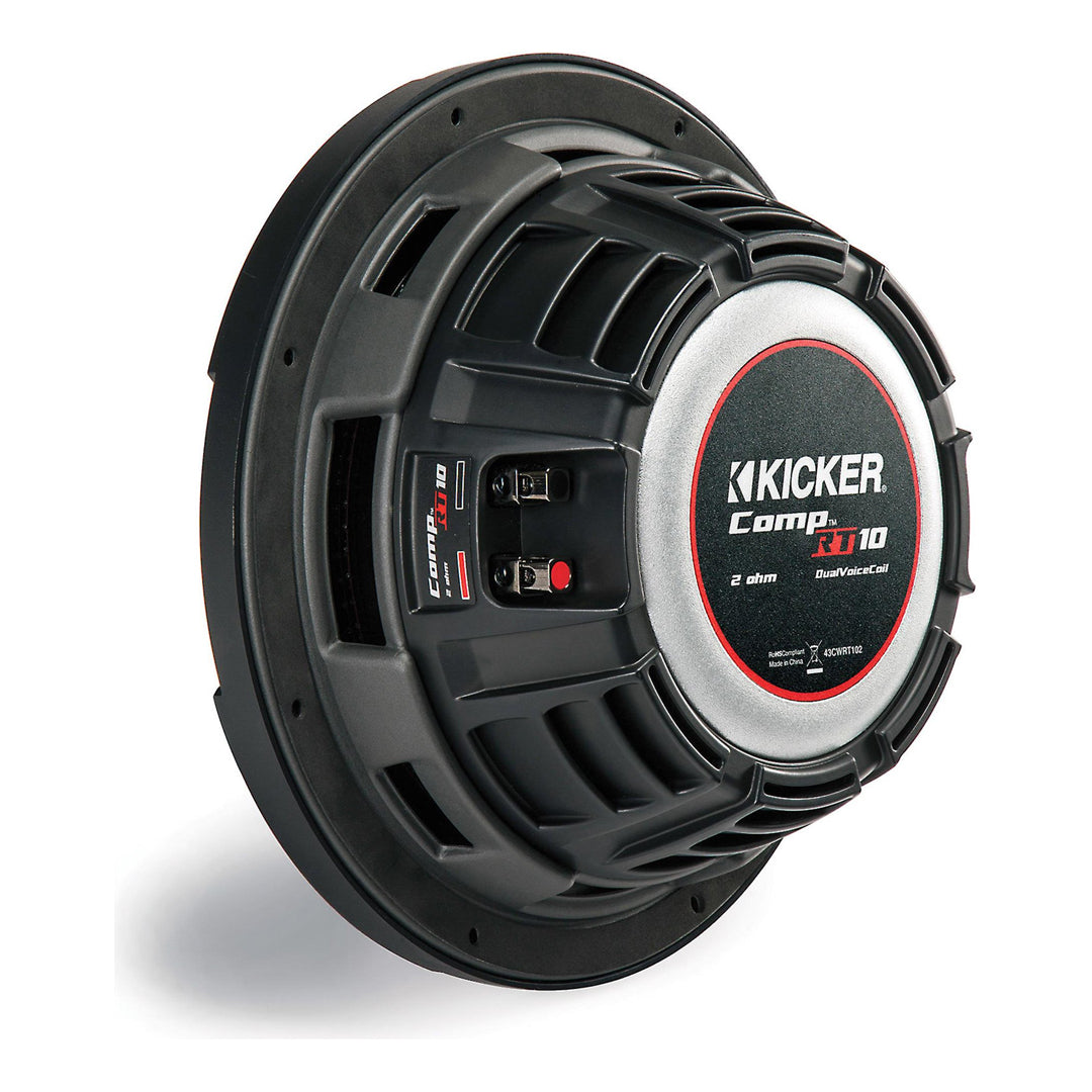 Kicker CWRT102, CompRT 10" Dual Voice Coil Subwoofer 2-Ohm, 400W (43CWRT102)