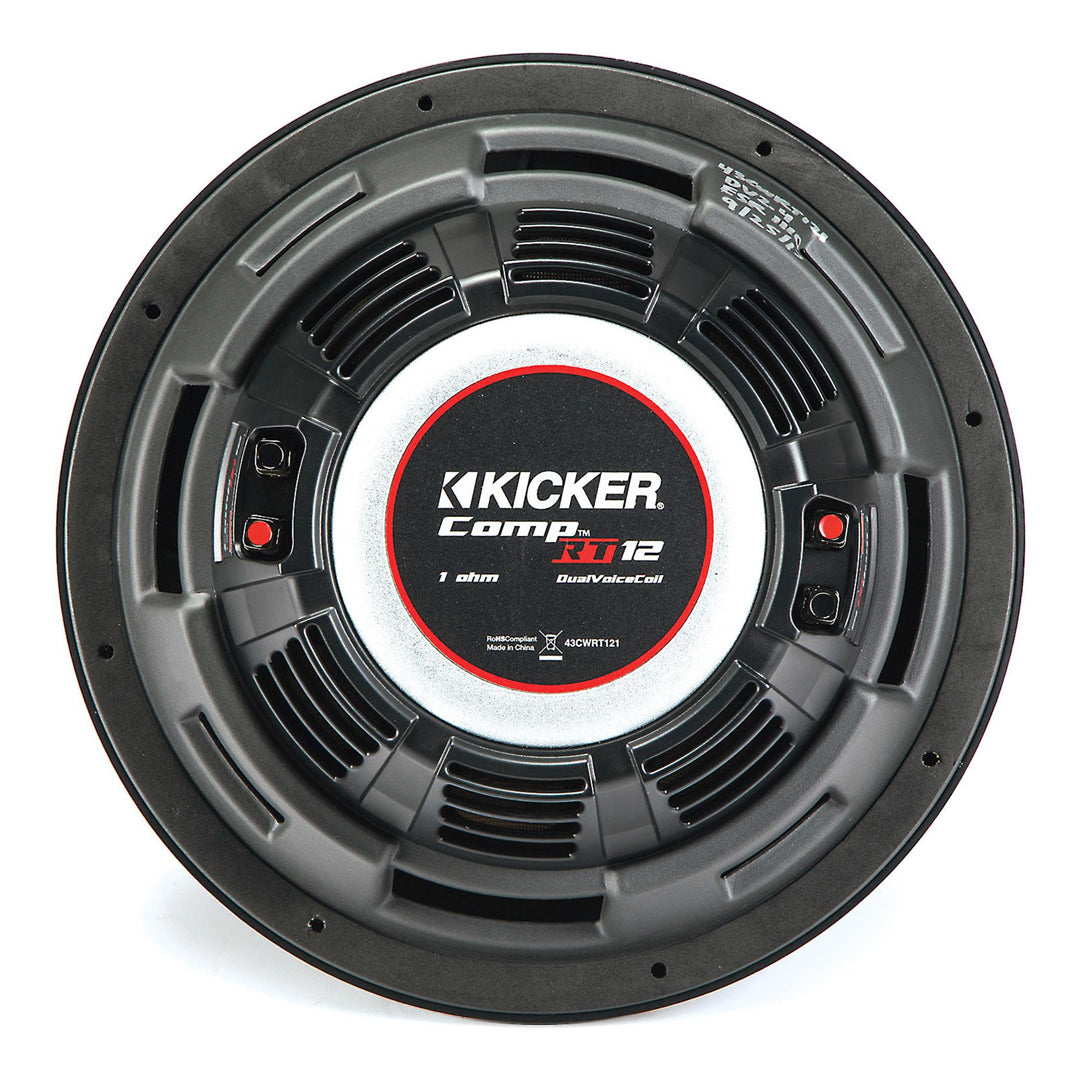 Kicker CWRT121, CompRT 12" Dual Voice Coil Subwoofer 1-Ohm, 500W (43CWRT121)