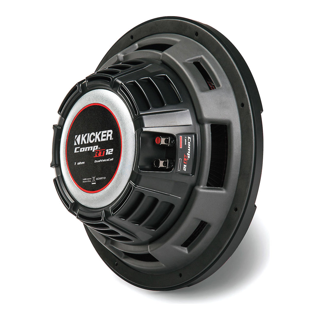 Kicker CWRT121, CompRT 12" Dual Voice Coil Subwoofer 1-Ohm, 500W (43CWRT121)