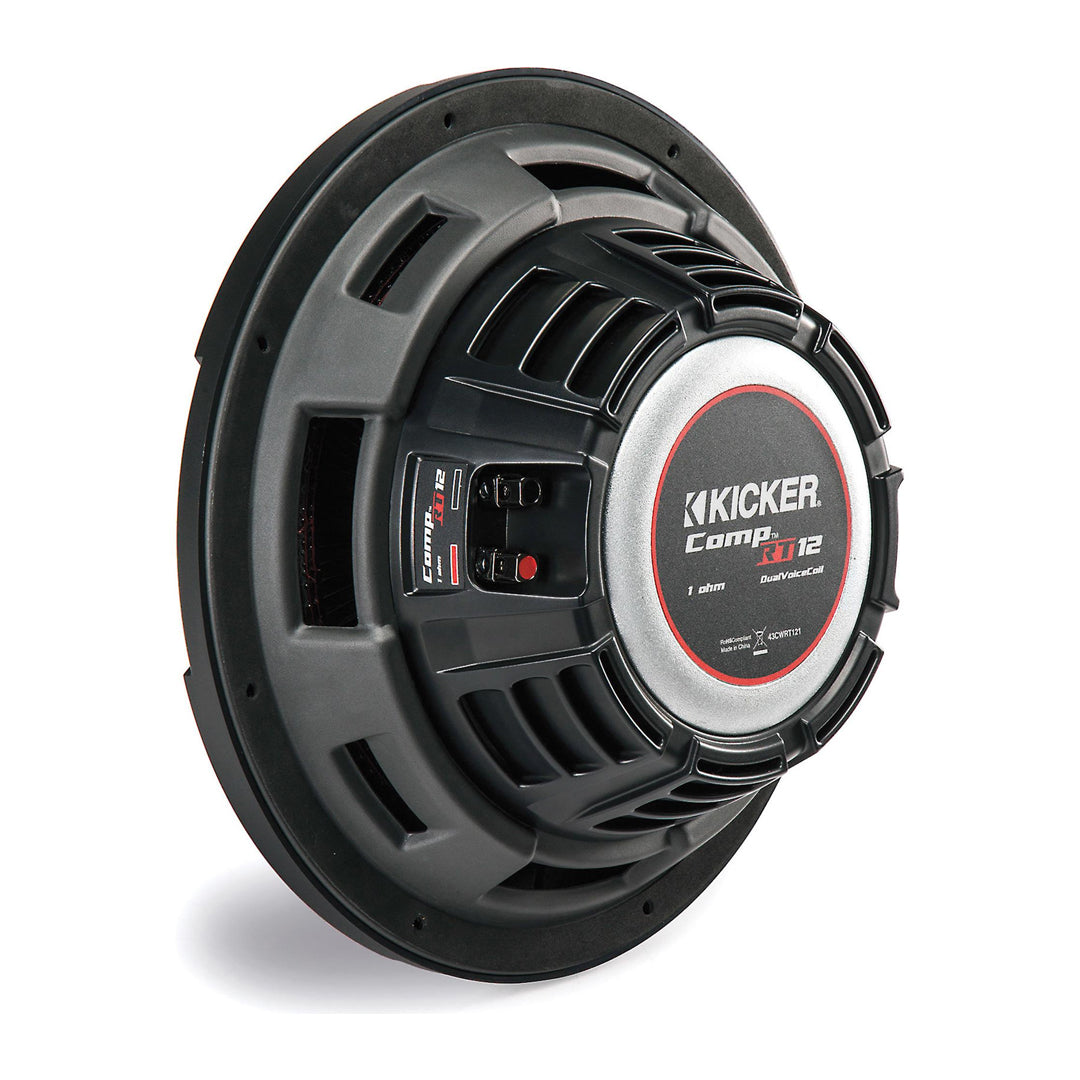 Kicker CWRT121, CompRT 12" Dual Voice Coil Subwoofer 1-Ohm, 500W (43CWRT121)