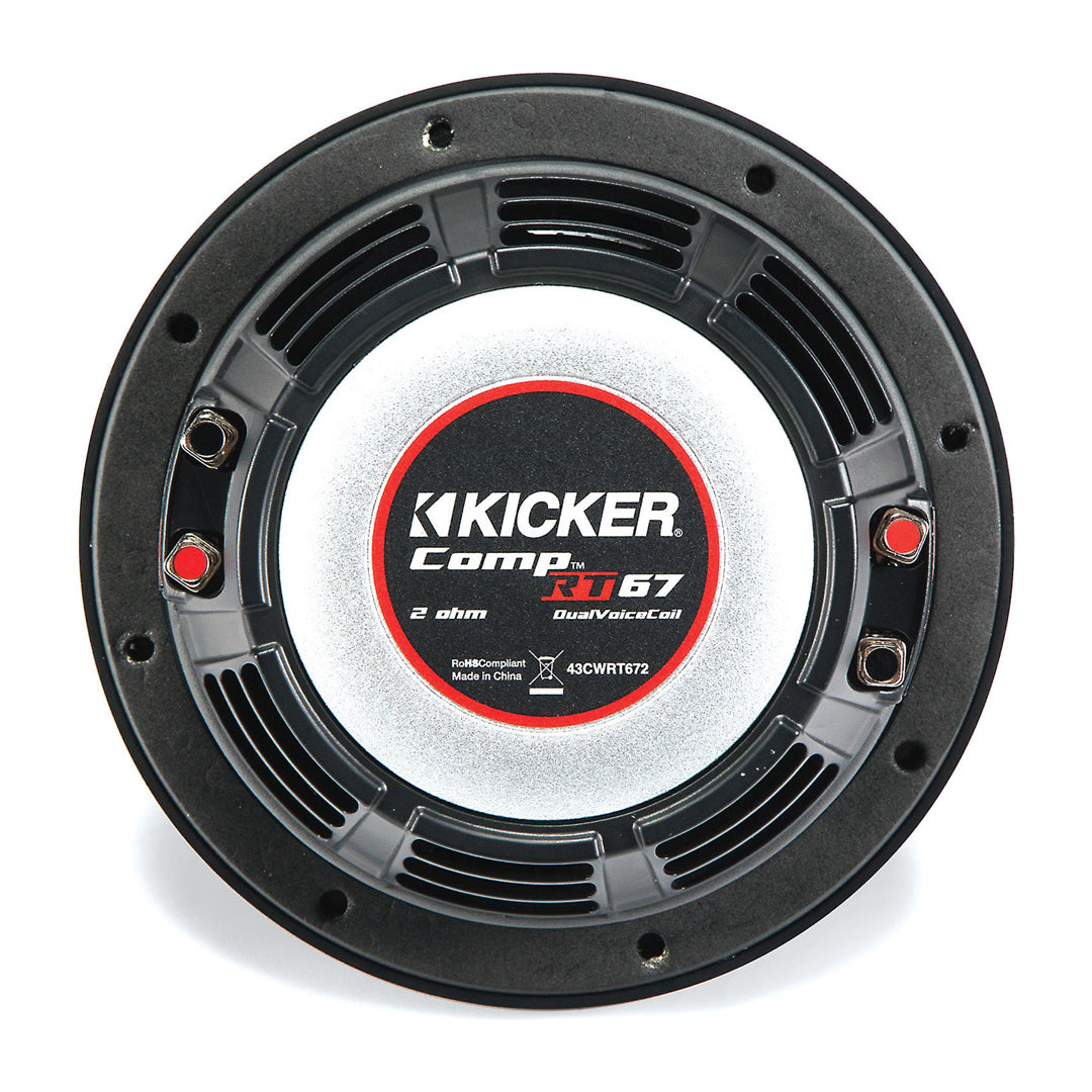 Kicker CWRT672, CompRT 6.75" Dual Voice Coil Subwoofer 2-Ohm, 150W (43CWRT672)