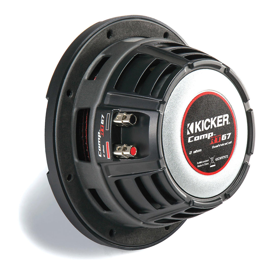 Kicker CWRT672, CompRT 6.75" Dual Voice Coil Subwoofer 2-Ohm, 150W (43CWRT672)