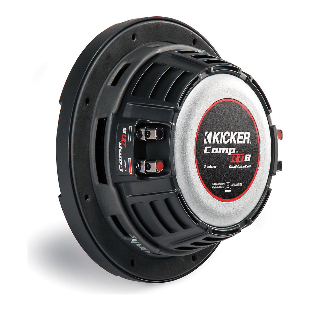 Kicker CWRT81, CompRT 8" Dual Voice Coil Subwoofer 1-Ohm, 300W (43CWRT81)