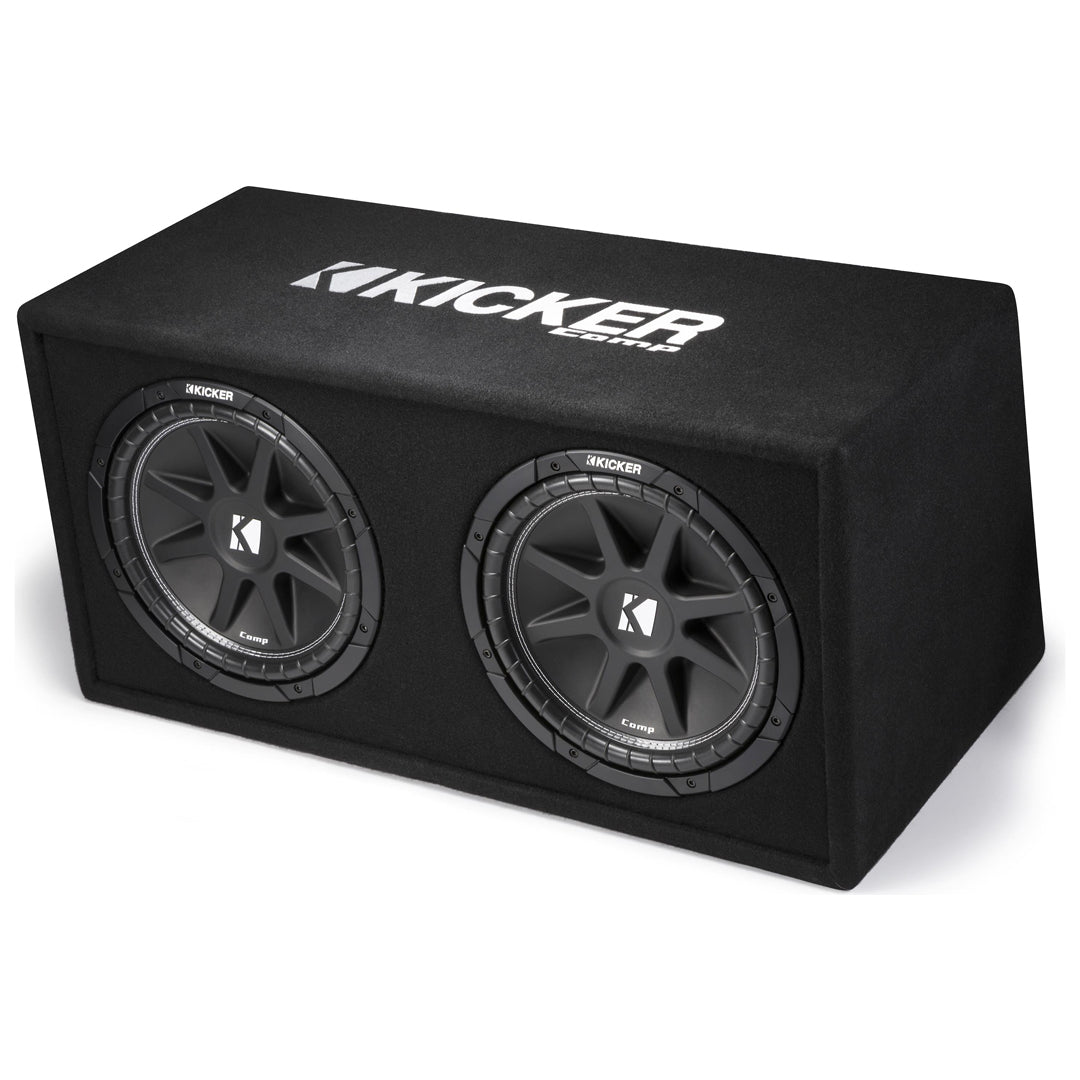 Kicker DC122, Dual Comp 12" Subs in Vented Box,  2-Ohm, 300W (43DC122)