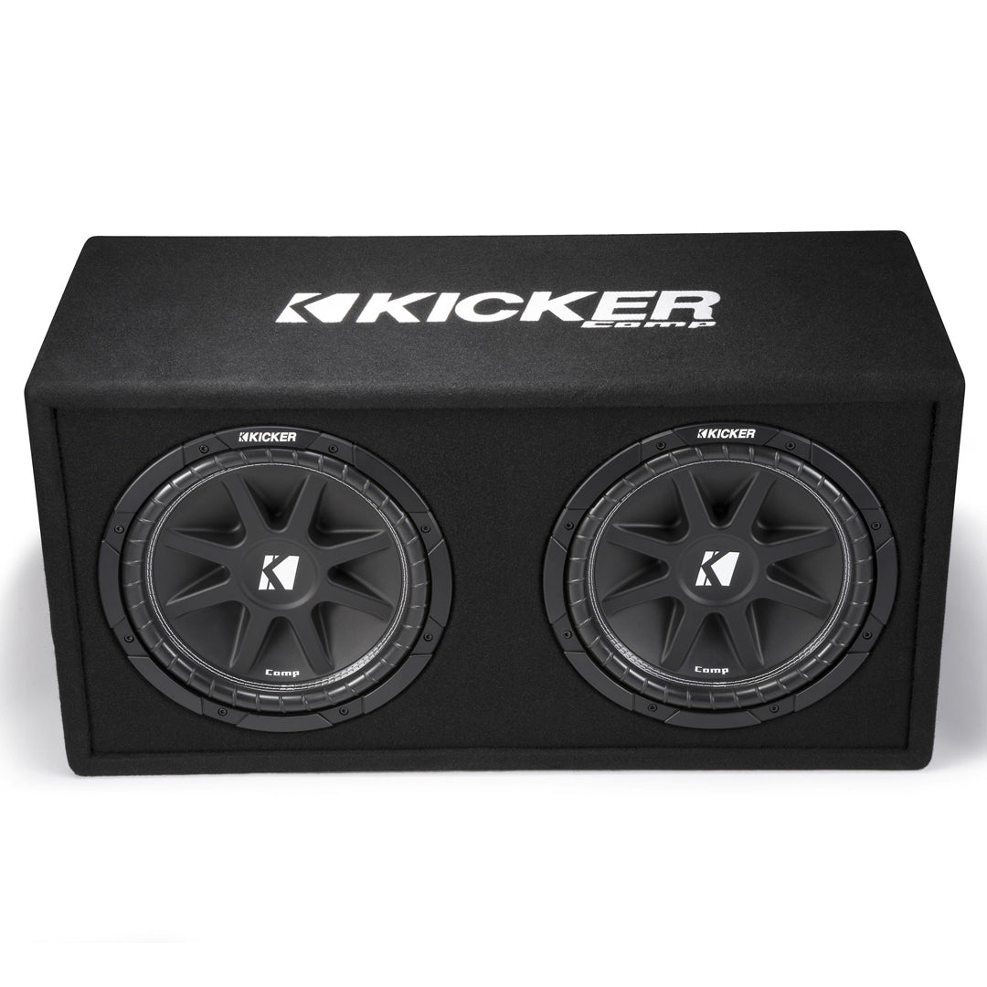 Kicker DC122, Dual Comp 12" Subs in Vented Box,  2-Ohm, 300W (43DC122)