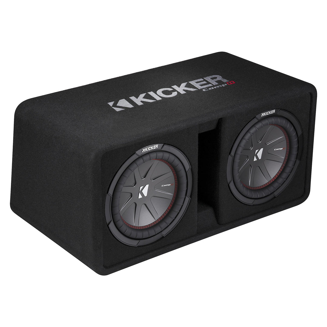 Kicker DCWR102, CompR Dual 10" Subwoofers in Vented Enclosure, 2-Ohm, 800W (43DCWR102)