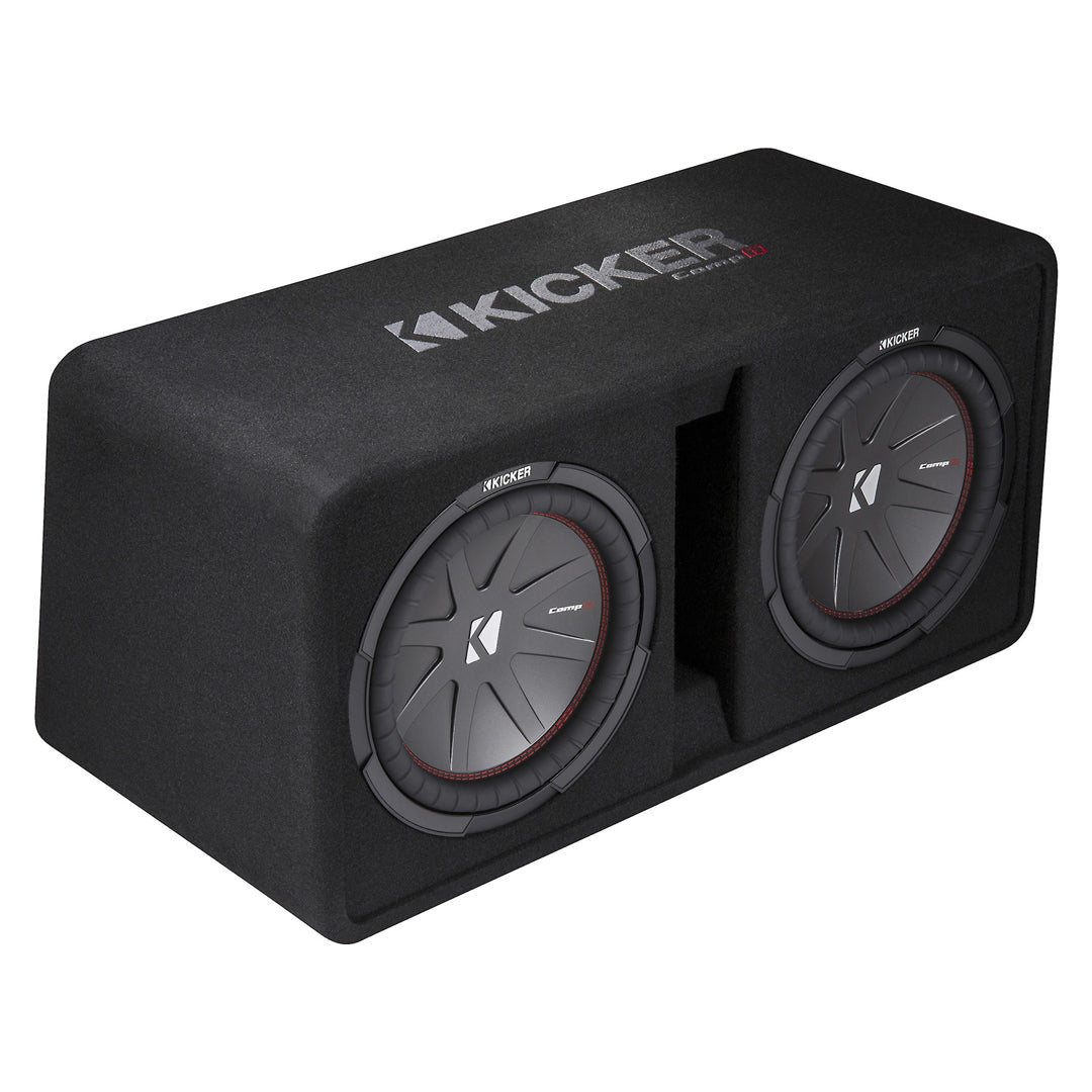 Kicker DCWR122, CompR Dual 12" Subwoofers in Vented Enclosure, 2-Ohm, 1000W (43DCWR122)