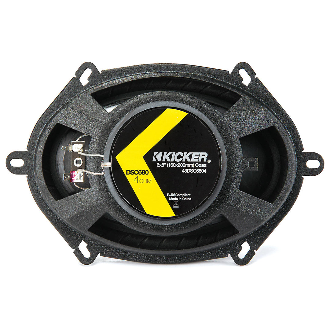 Kicker DSC6804, DS Series 6x8" Coaxial Speakers (43DSC6804)
