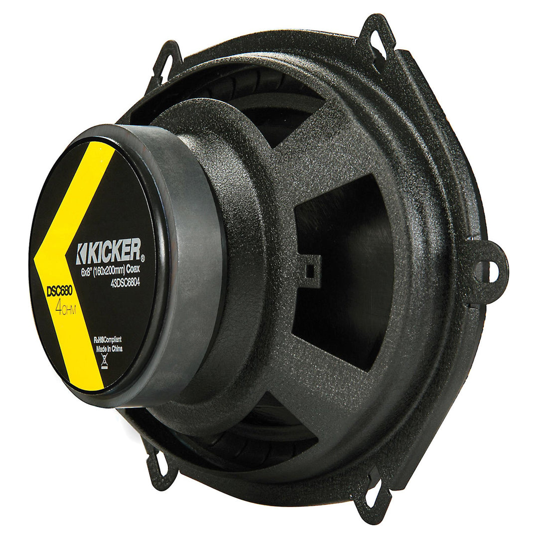 Kicker DSC6804, DS Series 6x8" Coaxial Speakers (43DSC6804)