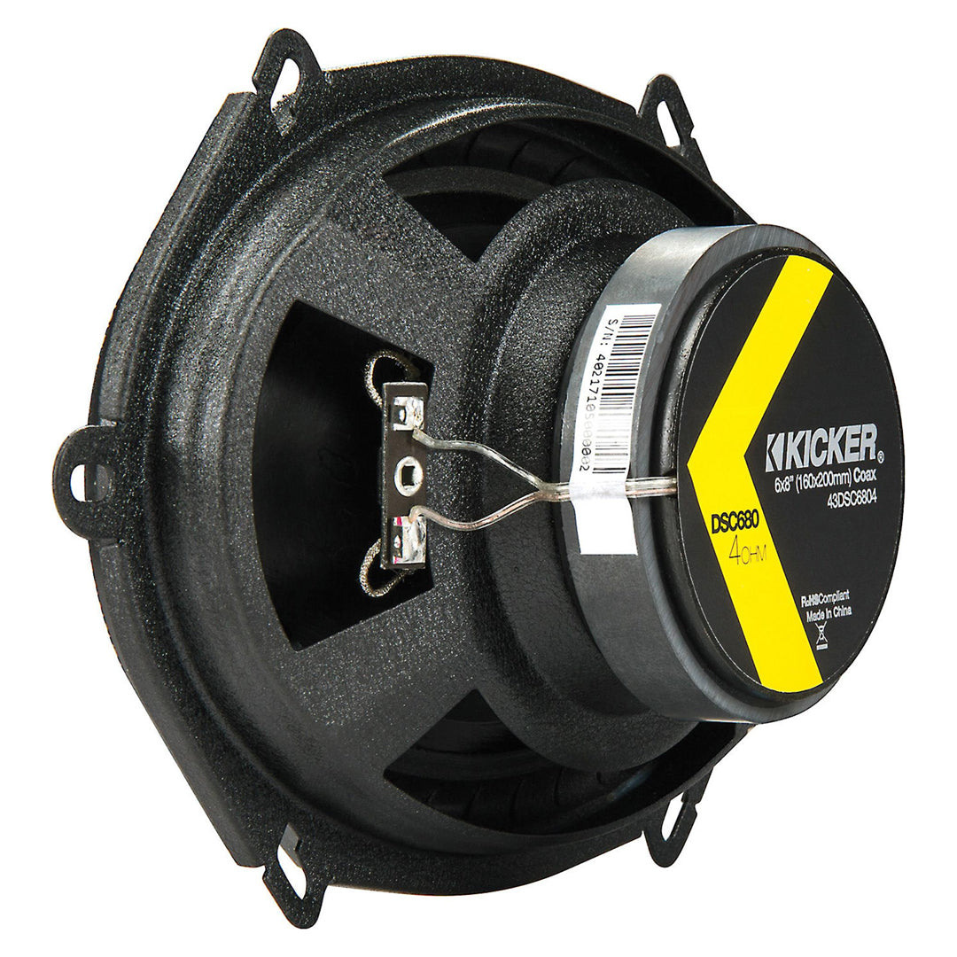 Kicker DSC6804, DS Series 6x8" Coaxial Speakers (43DSC6804)