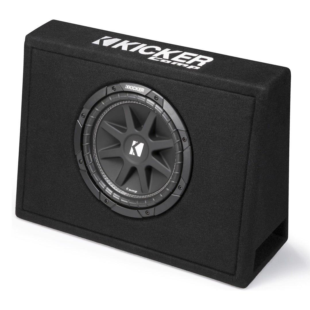 Kicker TC104, Single Comp 10" Sub in Thin Profile  Vented Box, 4-Ohm, 150W (43TC104)