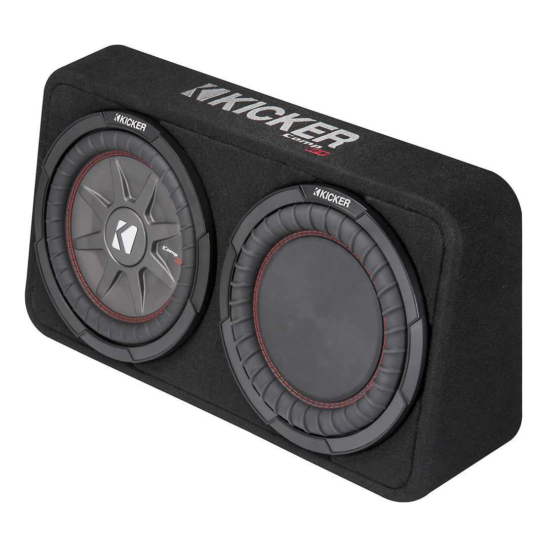 Kicker TCWRT102, CompRT 10" Subwoofer in Thin Profile Enclosure, 2-Ohm, 400W (43TCWRT102)