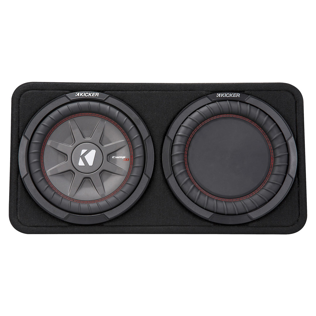 Kicker TCWRT102, CompRT 10" Subwoofer in Thin Profile Enclosure, 2-Ohm, 400W (43TCWRT102)